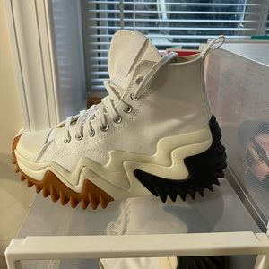 White Platform Converse